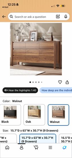 9 drawer dresser. Never opened