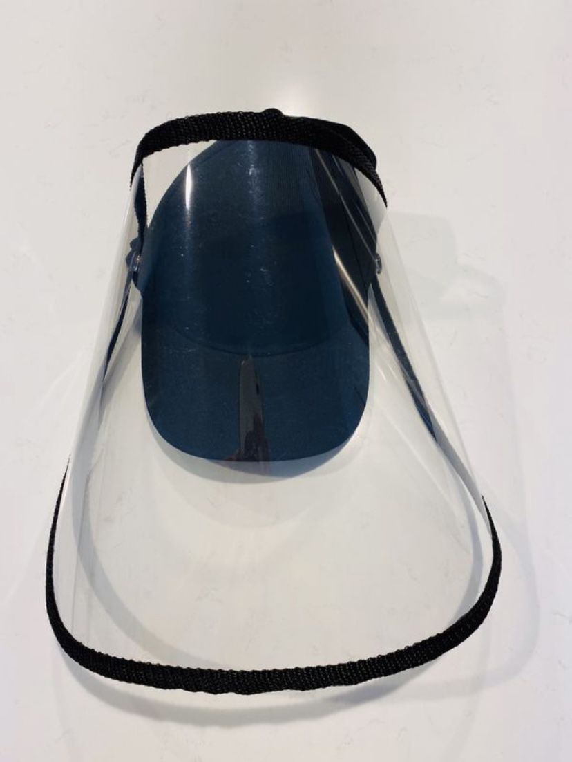 Hats with retractable faceshield