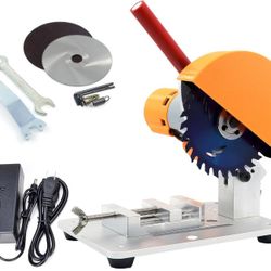 Mini Miter Saw, 775 Motor Cut Off Mini Chop Saw, 4 inch Circular Saw with Angle Adjustable Vise & 3 Blades for Craftsman DIY Crafts Hobby PVC Metal Wo