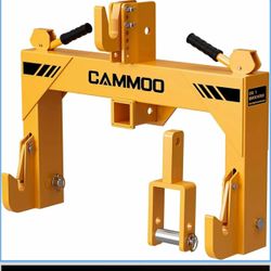 3-Point Quick Hitch with 2" Receiver＆Extra Versatile Adapter, Adaptation to Category 1, No Bushing Required, 3000LBS Lift Capacity,