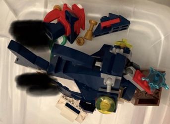LEGO Atlantis Anglerfish Figure Dark Blue Incomplete Lot