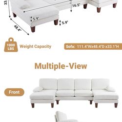 George Oliver 111’W U-Shaped Sectional