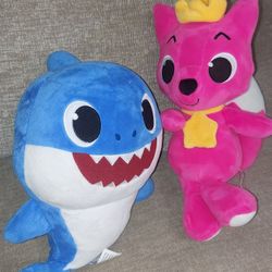 Pink Fong And Daddy Baby Shark Plush