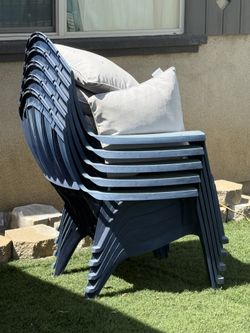 RealComfort Blue Resign Plastic Adirondack Chairs