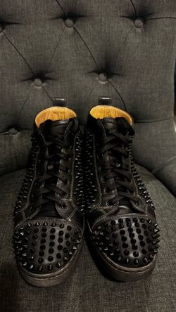 Christian Louboutin Black Spiked High-Top Sneakers