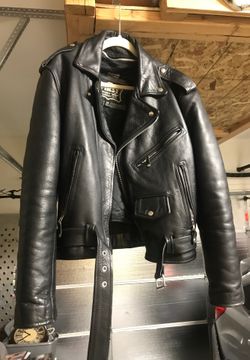 Leather riding jacket