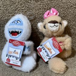 Rudolph's Bumble & Clarice Plush Wrist Hugger Slap Bracelets DanDee NWT set of 2
