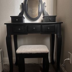 Vanity with chair