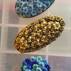3 Haskell Flowers Brooch