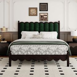 King Bed Frame Green (New In Box)
