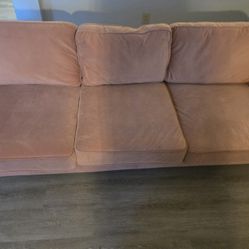 Albany Park  Pink Velvet Sofa 