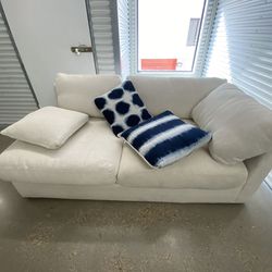 White Sectional Couch - Good Condition 