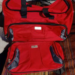 Protege Red Carry On Luggage Bag Rolling