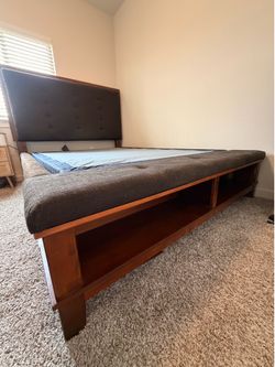 Queen bed frame with box spring