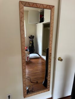Wooden Floor Mirror