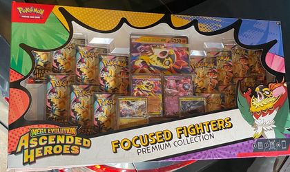 2 Pokemon ascended heroes mega evolution focused fighters premium condition Brand new