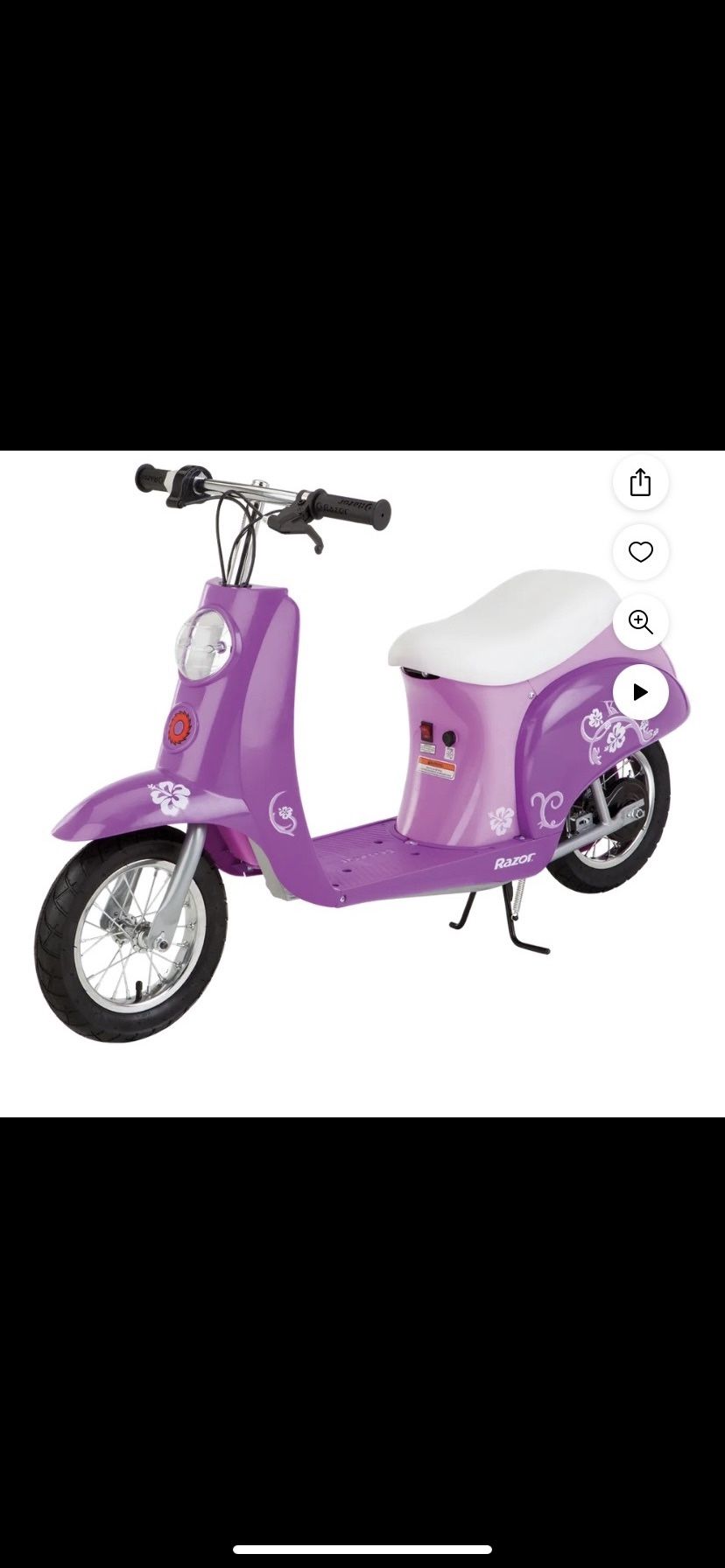 Razor Pocket Mod Miniature Euro-Style Electric Scooter - Kiki Purple, for Kids and Teens Ages 13+