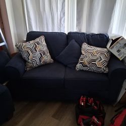Ashley,Blue,sofa,love Seat,ottoman 