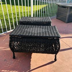 Brown wicker table for Patio