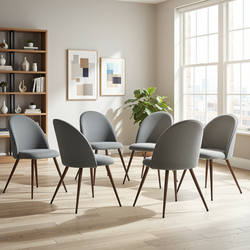 Homy Casa Haven 6PCS High Back Upholsted Dining Chairs