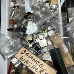 LOT OF WATCHMAKERS TOOLS, POCKER WATCHES ETC