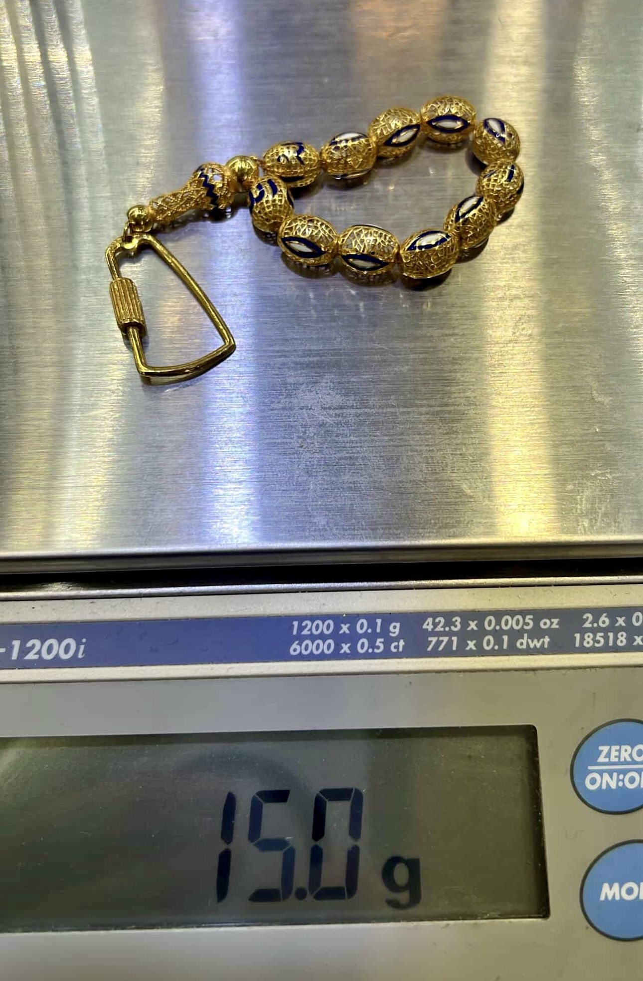 21k NEW, SOLID GOLD TASBIH BEADS, BRACELET, KEY CHAIN, UNIQUE ‼️