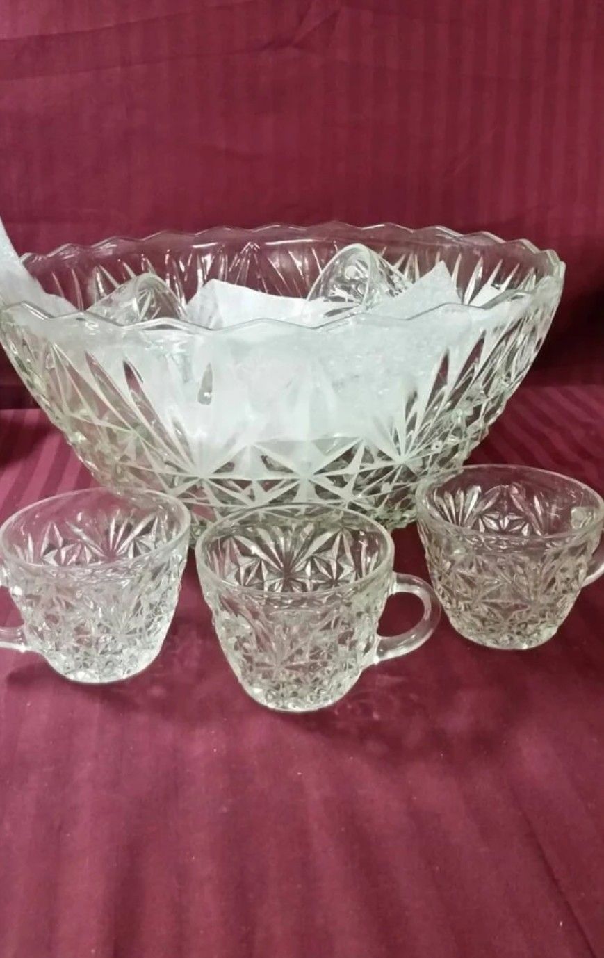 Antique Punch Bowl Set 