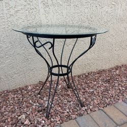 Cast Iron & Glass Garden Table
