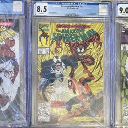 Amazing Spider-Man #361 CGC 9.4, #362 CGC 8.5, #363 CGC 9.0