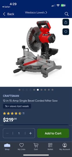 12-in 15-Amp Single Bevel Corded Miter Saw