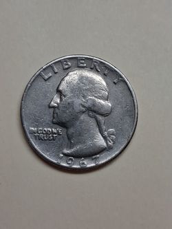 1967 no mint mark quarter multiple errors