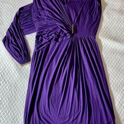 Cynthia Steffens Sleeveless Shift Purple Dress Size S/P