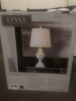 Basilica White Lamp  60 Watts Max (bulb not included)