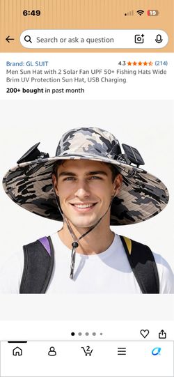 Hat with solar fans