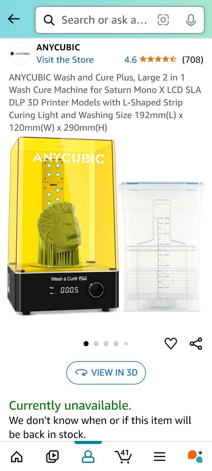 ANYCUBIC Resin 3D Printer, Photon M3 Max SLA LCD UV Resin Printers with ...