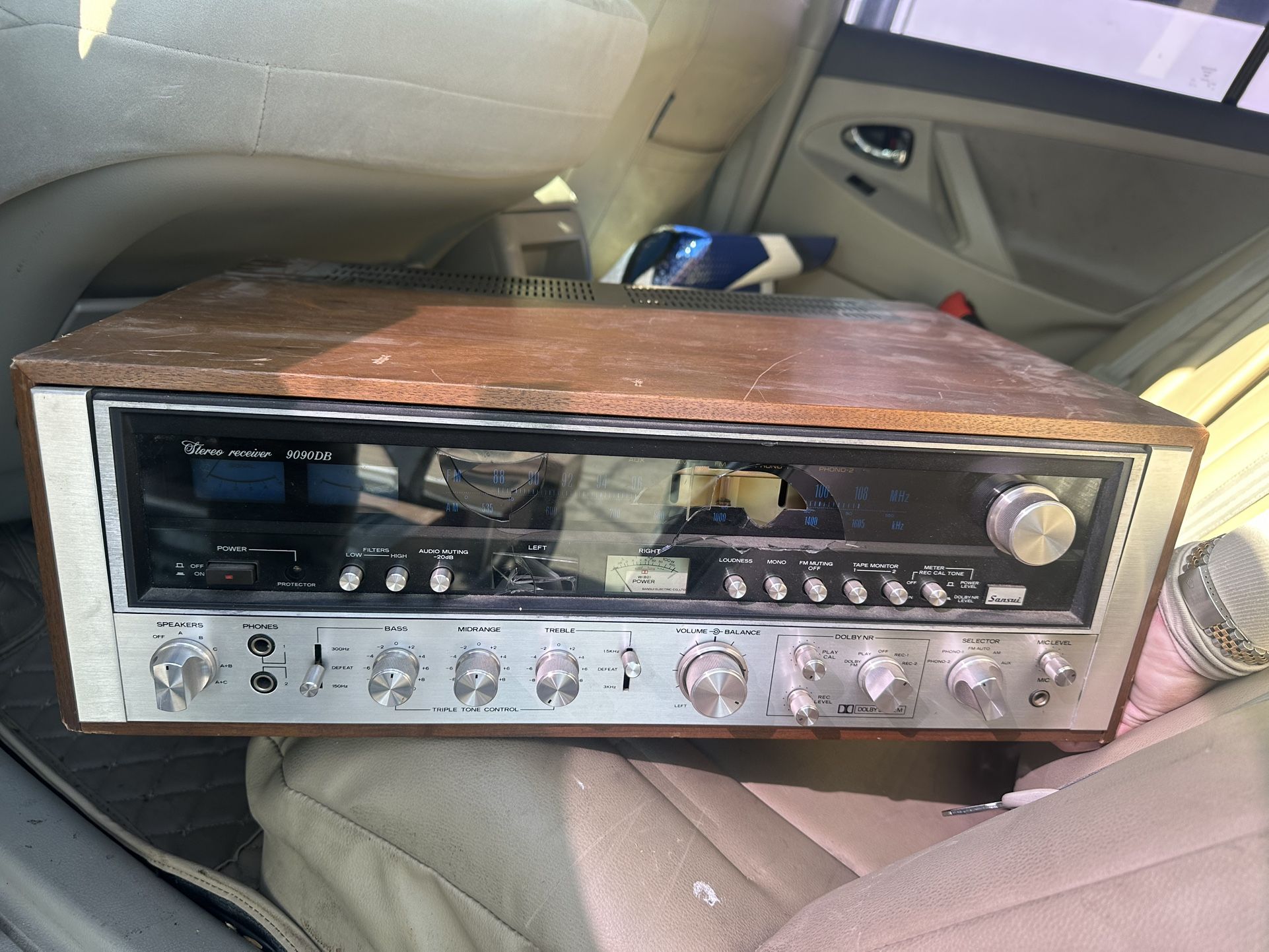 Sansui 9090DB Stereo Receiver “ BROKEN FACE “