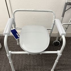 Medical Steel Bedside Commode Chair Toilet