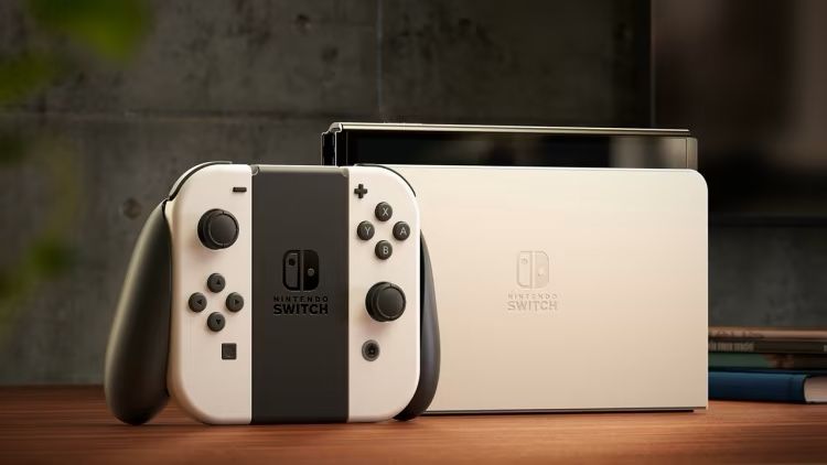 Rarely Used Nintendo Switch OLED Console, Color:White, Joy-con: White