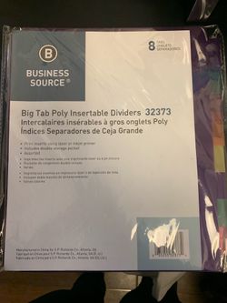 Big tab dividers