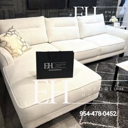 White Modern Sofa Sectional 🔥buy Now Pay Later 