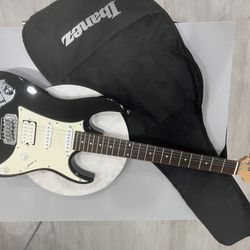 Ibanez Guitar With Amplifier and Bag