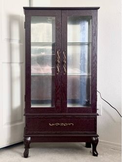 Elegant Footed Armoire with built-in lighting - PENDING P/U by A
