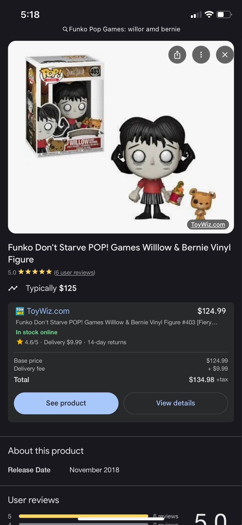 Funko Pop! Vinyl: Don't Starve - Willow and Bernie #403