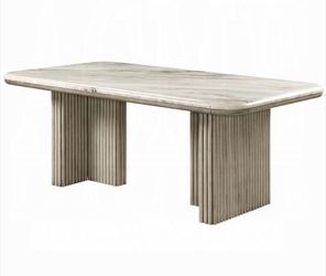 Marble top dining table fit for 6