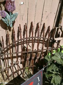 Rustic authentic vintage cast iron gates