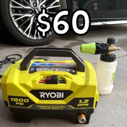 Ryobi pressure washer and foam cannon