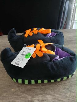 Halloween Witch Slippers Kids #Large 13-1