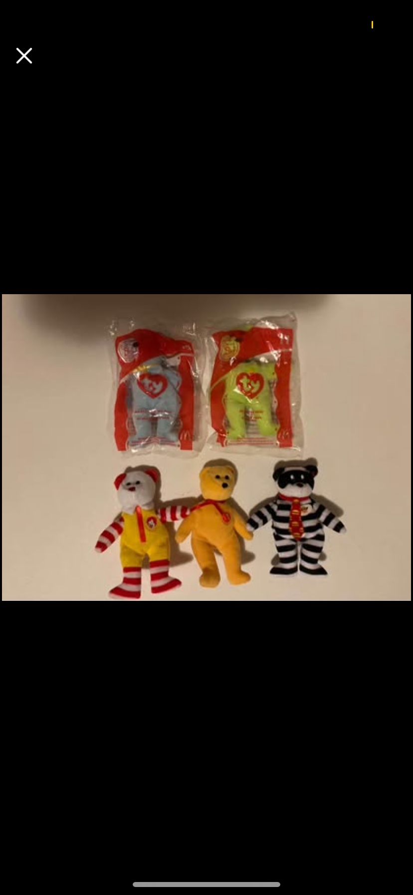 Mc Donald’s Happy Meal Toys 2004 TY Bears 25 Years of Happiness 