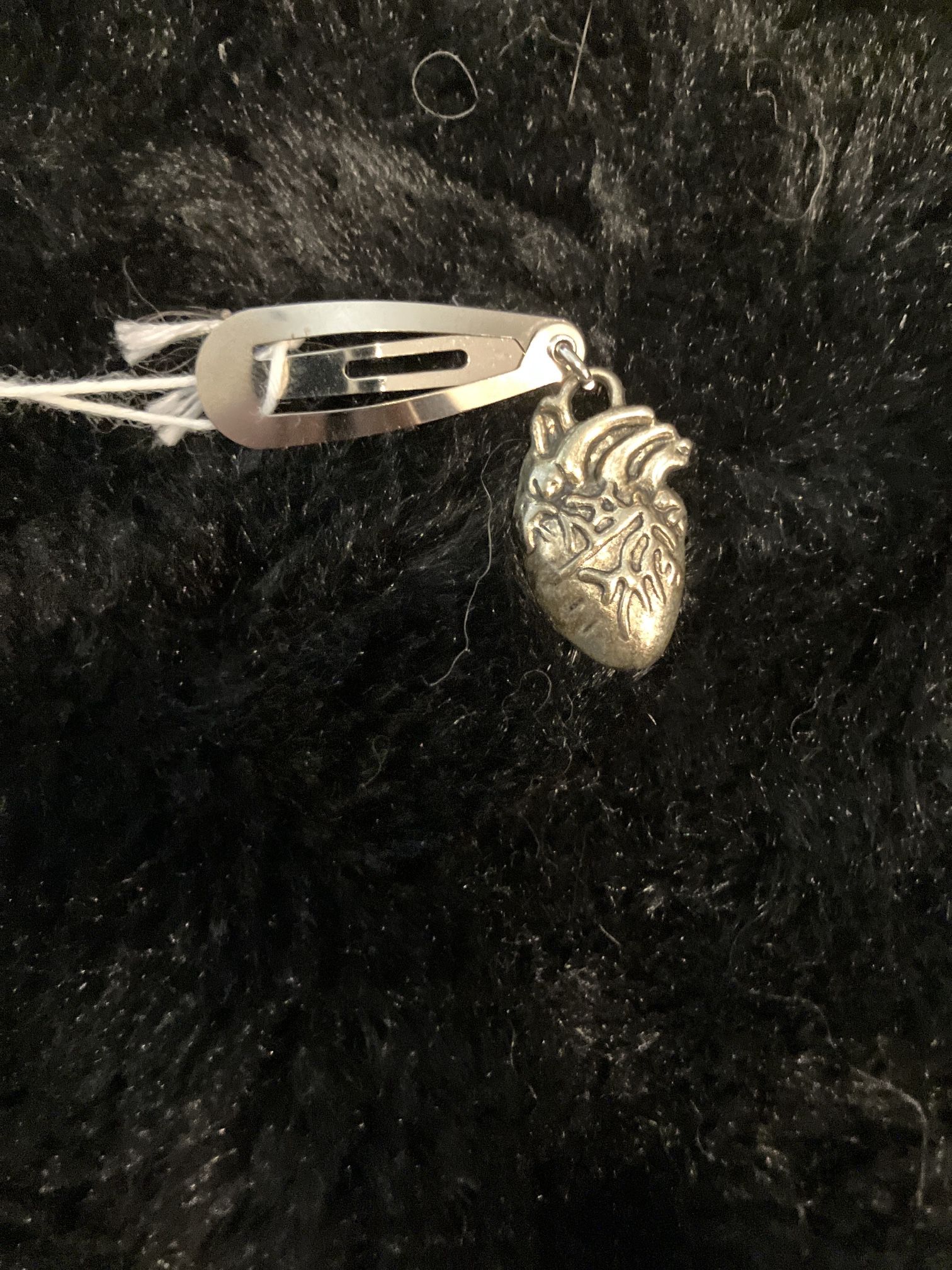 2 Anatomical Heart Hair Clips