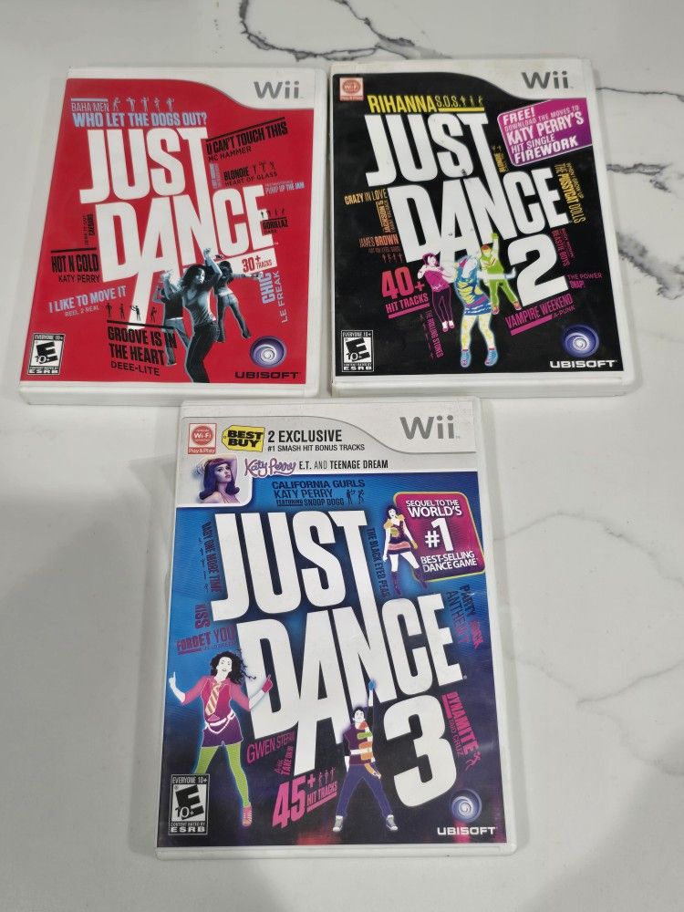 Just Dance 1,2,&3
